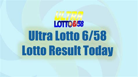 lotto result yesterday 6/58